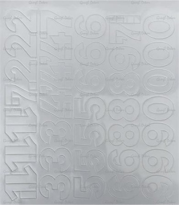 Öntapadós matrica, 3 cm-es, számlap, fehér