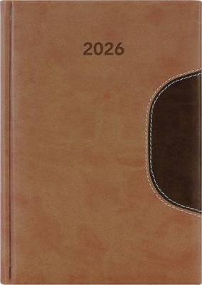 Naptár, tervező, B5, heti, DAYLINER "Memphis", barna-csokoládé