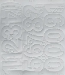 Öntapadós matrica, 5 cm-es, számlap, fehér